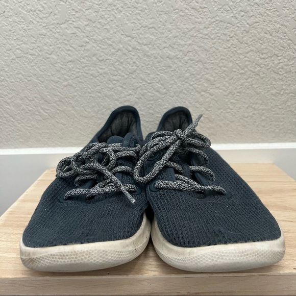 Allbirds Navy Blue Knit Tree Runner Athletic Sneakers 8 - Picture 3 of 5